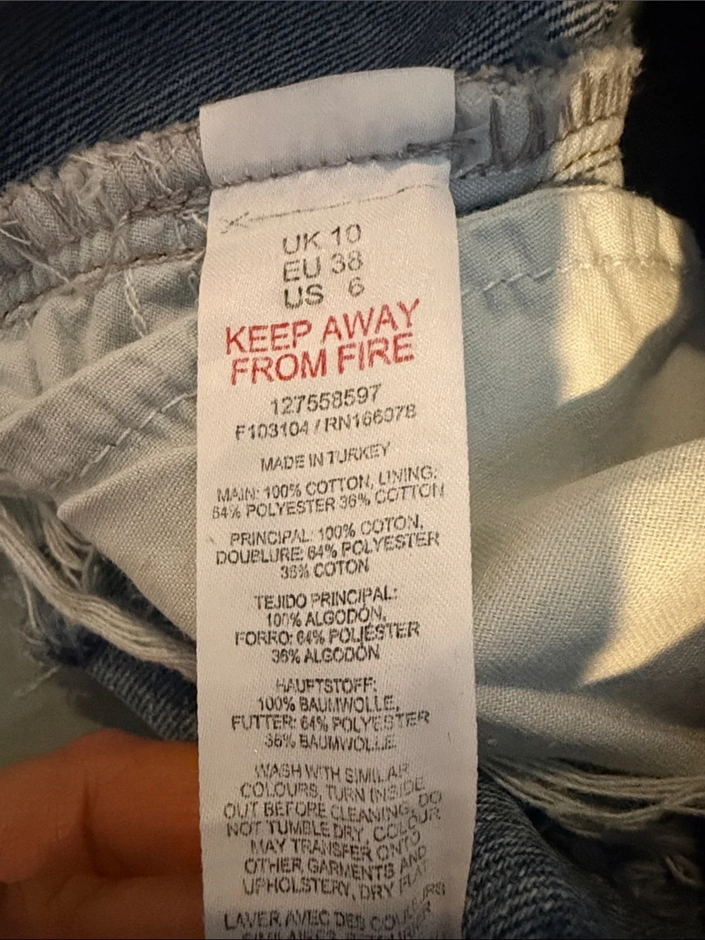 Topshop High-Rise Denim Shorts